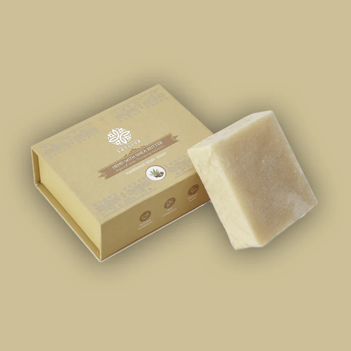Satliva Shea Butter Body Soap Bar (with Hemp) - Image 2